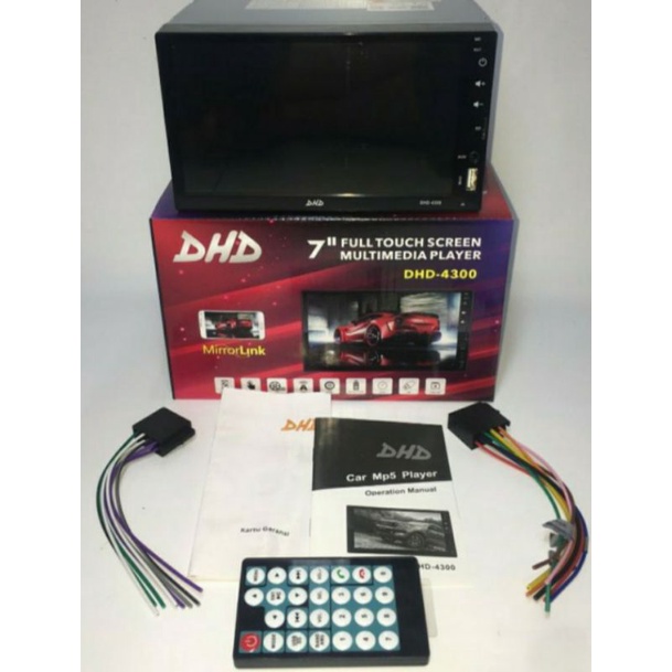 Tv mobil head unit double din doubledin 2 din usb 7 in dhd 4300 tape deckless