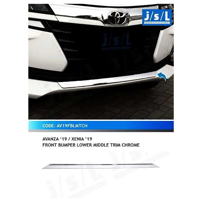 List bumper depan Avanza Xenia 2019 front bumper trim Chrome JSL