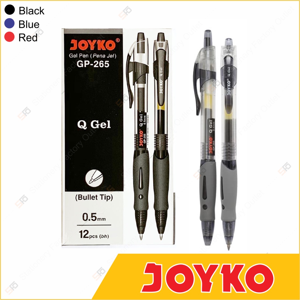 

Pen Q Gel Joyko GP-265 Retractable 0.5 mm - GP 265 Clicker - SFO Semarang Official