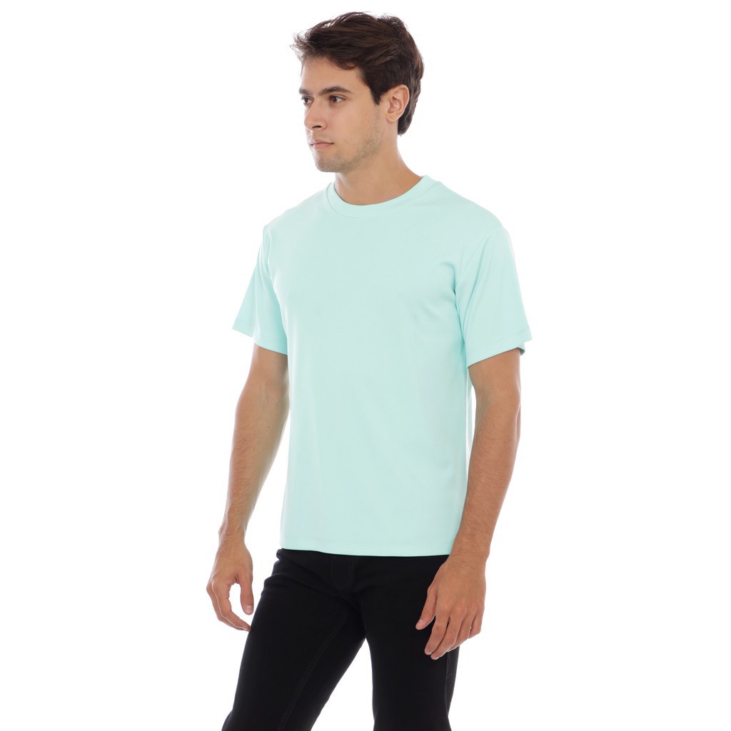 BlueButton Neck T-Shirt Turquoise