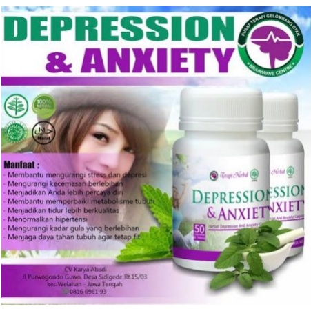 TERMURAH  OBAT HERBAL ASLI DEPRESSION ANXIETY OBAT TENANG ANTI STRESS MAMPU MENGOBATI DEPRESI SUSAH 