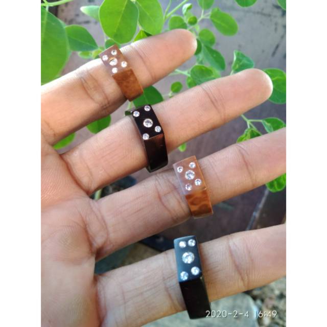 Cincin kayu kokka motif 5lima
