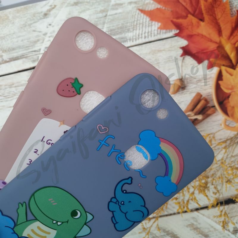 Cute Case Vivo V7 / Vivo 1718  Softcase Karakter Keren + free Popsocket