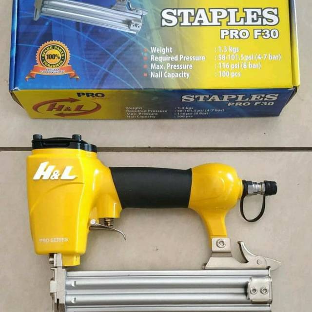 

Air Nailer Staples H&L F30