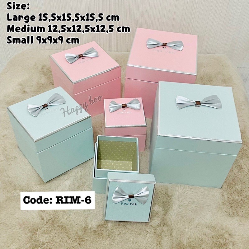 kotak kado gift box kado kotak hampers rim6 set 3 susun / satuan large mdedium small sedang besar