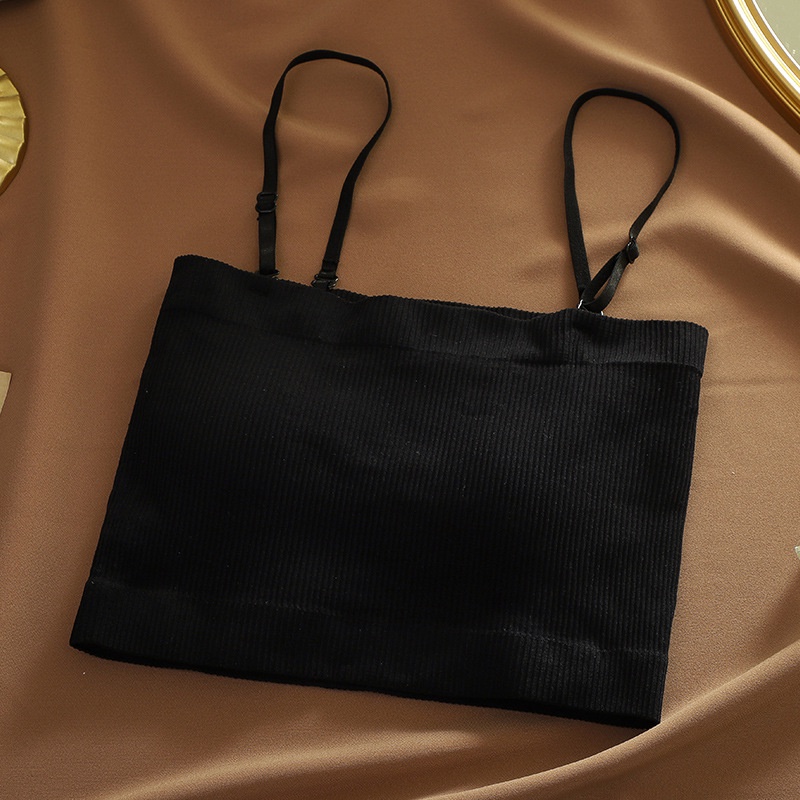 BATAMMODE Tanktop Kemben Singlet Crop Tali bisa di lepas Pakaian dalam-Hitam