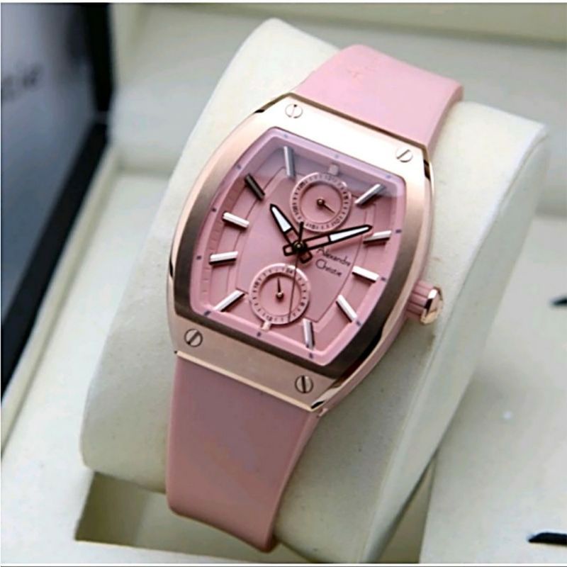 JAM TANGAN WANITA ALEXANDER CHRISTIE AC 2944 ROSEGOLD PINK QC 2944 ORIGINAL
