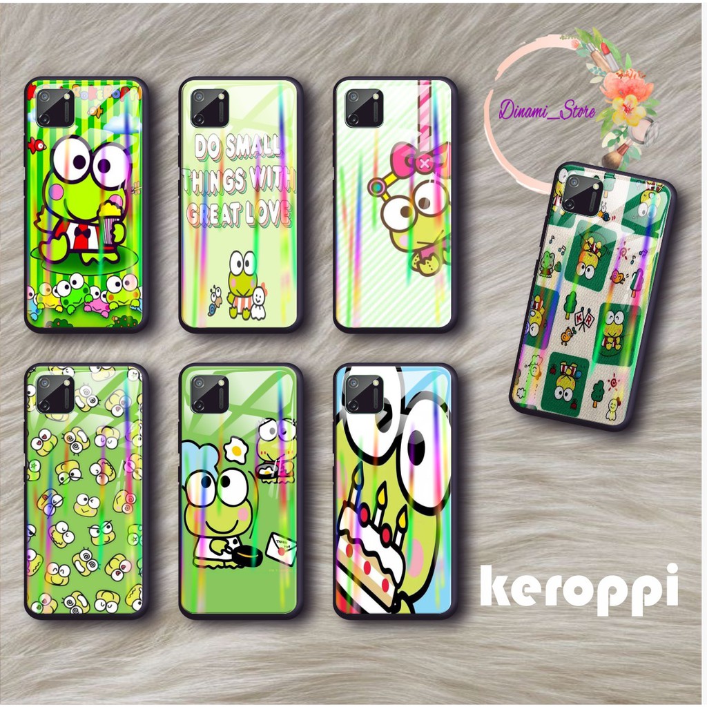 back case glass aurora Keroppi samsung Samsung J2prime G530prime A01 CORE A20 A30 A20s A50 DST297