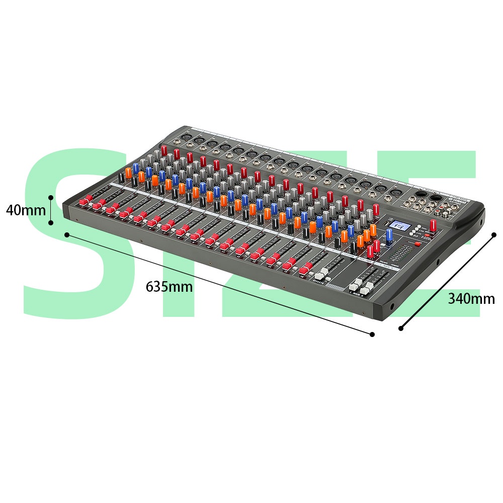 Mixer Audio Profesional  CT160S 16-channel built-in EQ/mode perekaman Pengalih bahasa Efek reverb Pemutaran Bluetooth/MP3/USB/PC Peralatan Audio Profesional