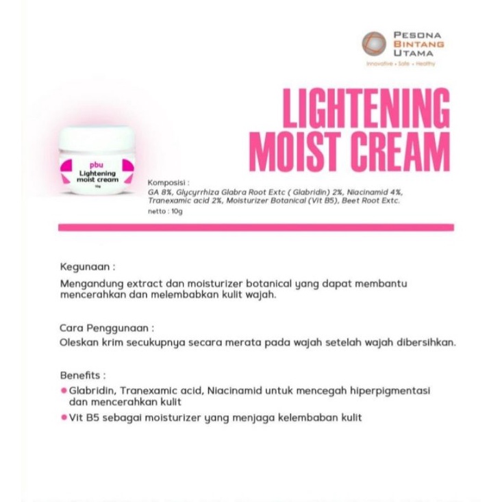 Lightening Moist Cream 10g PBU