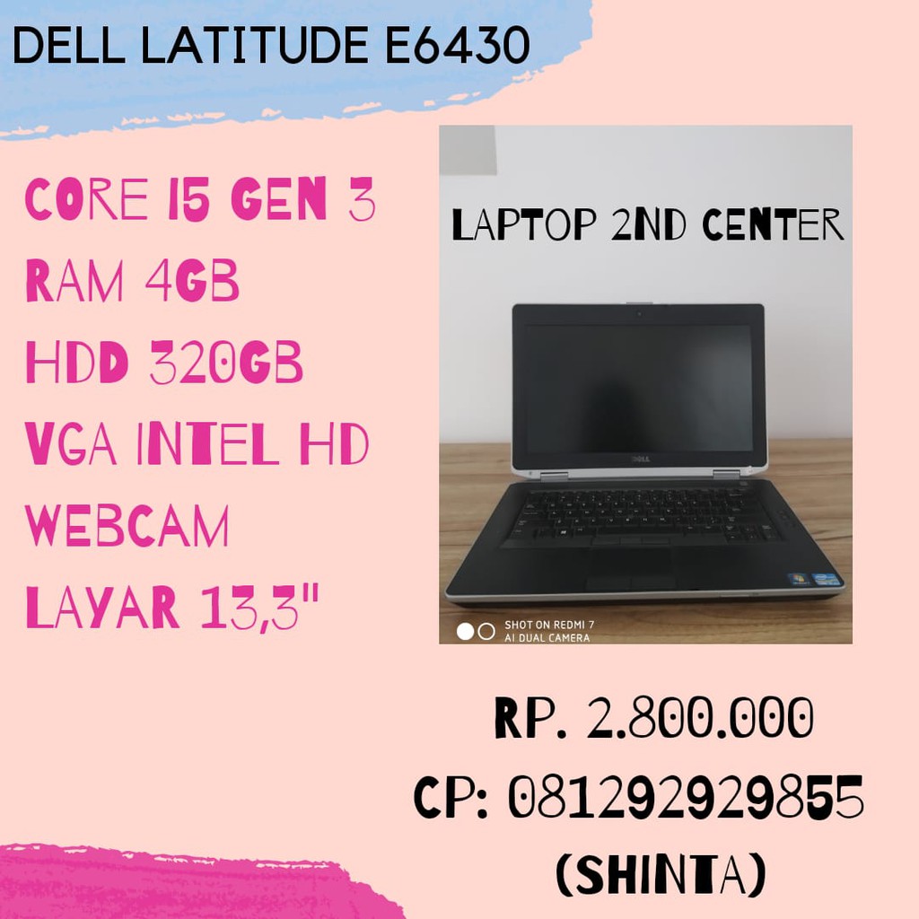 LAPTOP BEKAS DELL LATITUDE E6430 MURAH DAN BERKUALITAS