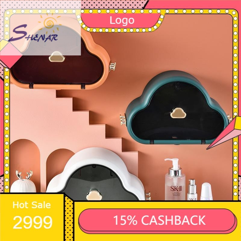 SHENAR, RAK DINDING AWAN MULTIFUNGSI / TEMPAT KOSMETIK TISSUE TOILET / RAK KOSMETIK DINDING TEMPEL