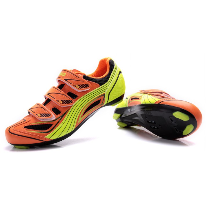 Best Seller Sepatu Sepeda Tiebao Multicleat Model Road &amp; MTB 1235 Orange Size Kecil