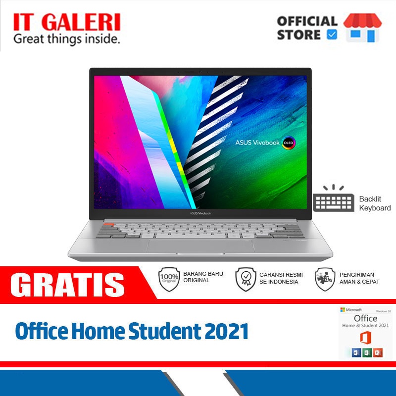 Asus Vivobook Pro 14X OLED M7400QE-OLED554 R5-5600H/16GB/512GB/RTX3050TI 4GB/14.0/WIN11+OHS2021/METE
