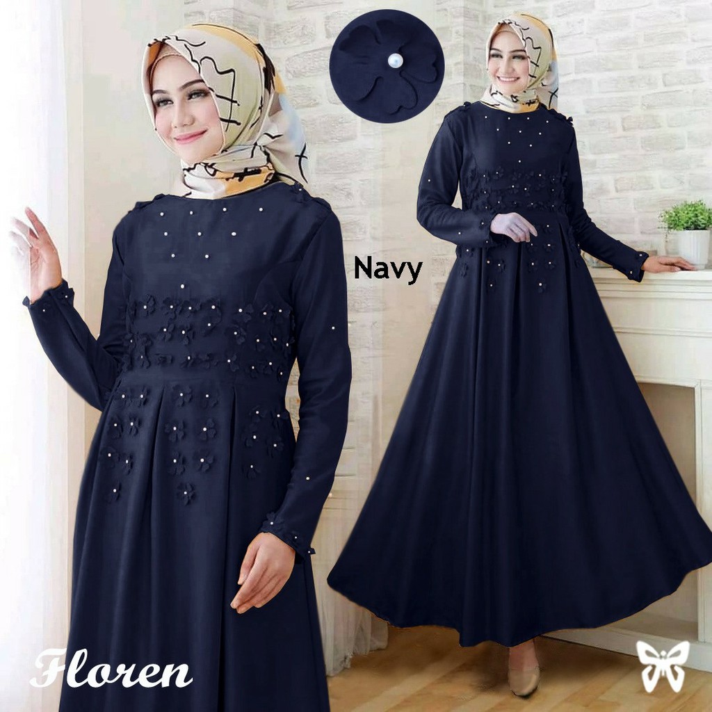 HOPYLOVY - Maxi Dress Floren Mutiara Tabur