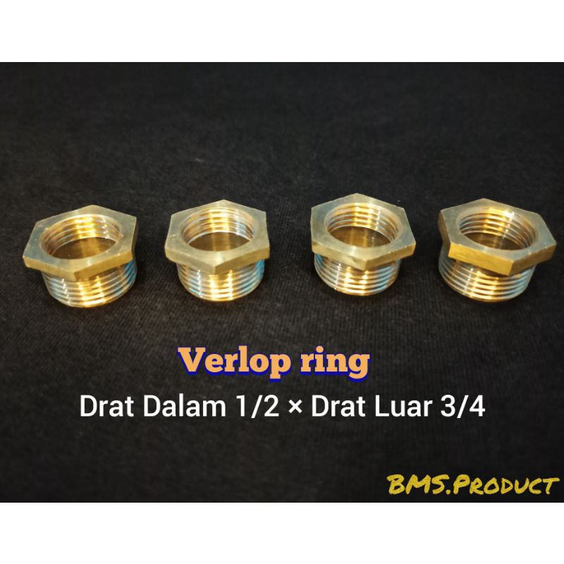 sambungan nepel Verlop ring Onda / Verlop ring / sambungan v ring kuningan