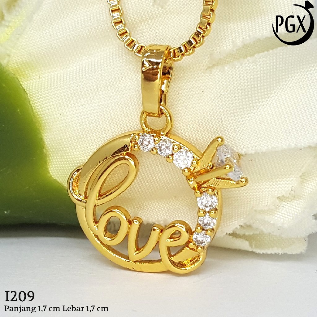 PGX Liontin Kalung Xuping Wanita Perhiasan Lapis Emas Aksesoris Fashion - I209