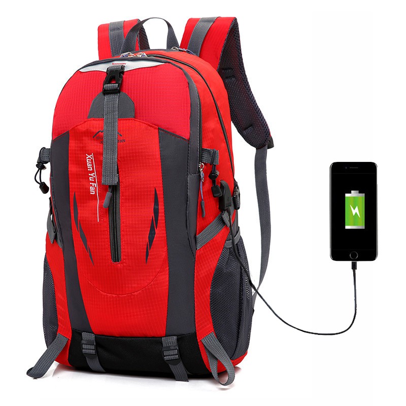 Highland 40L Tas Ransel USB Charger Tas Punggung Tas Gunung Tas Travel Tas Sekolah IMPORT TCR01