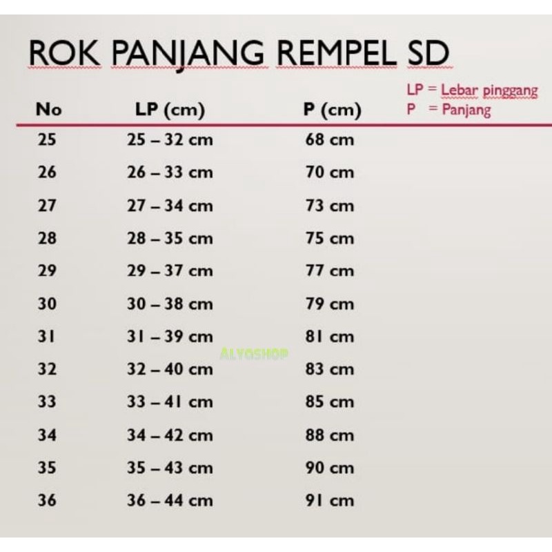 Seragam Sekolah Rok Merah SD Rempel Panjang Merk KARINA