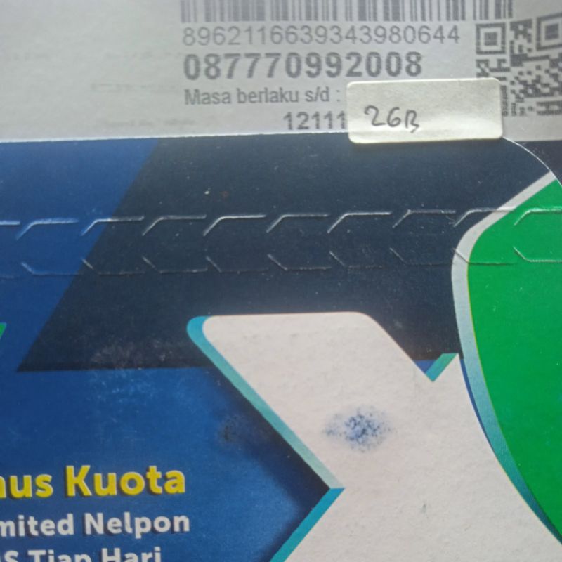 No Cantik XL Seri Tahun 2008