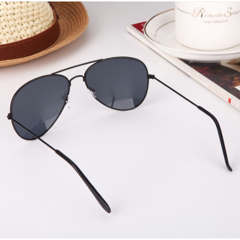 Kacamata Hitam Aviator Sunglasses Pilot Pria Wanita Anti Radiasi UV Blueray Model Gaya Fashion Korea