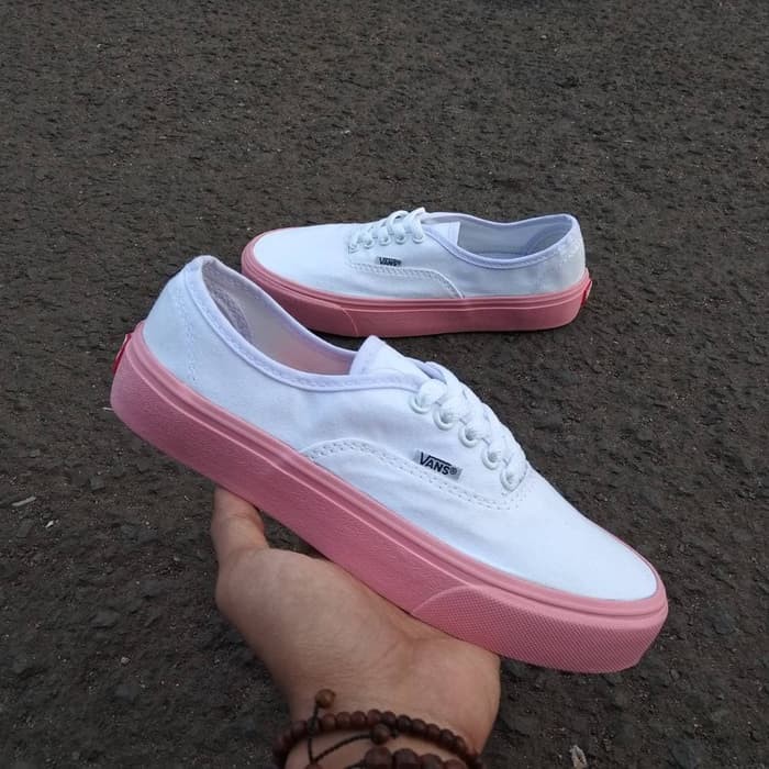 vans pink putih