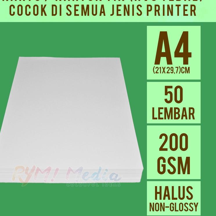 

Model Baru 6K9TJ Kartu TIK 200 gsm A4 isi 50 lbr / Kertas HVS BC Tebal Halus Brief Card 200 gram For Inkjet Printer 97 Sale