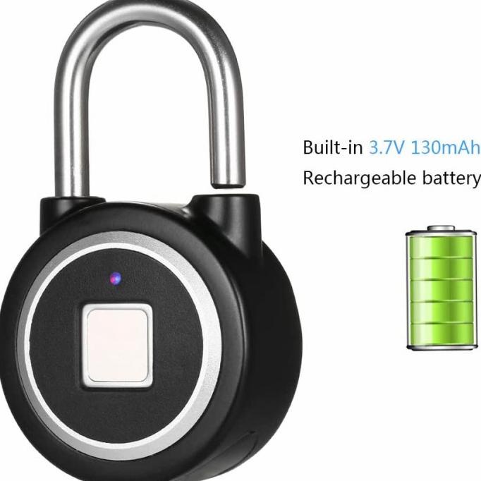 Gembok Pagar Padlock Gembok Sidik Jari Security Fingerprint Padlock