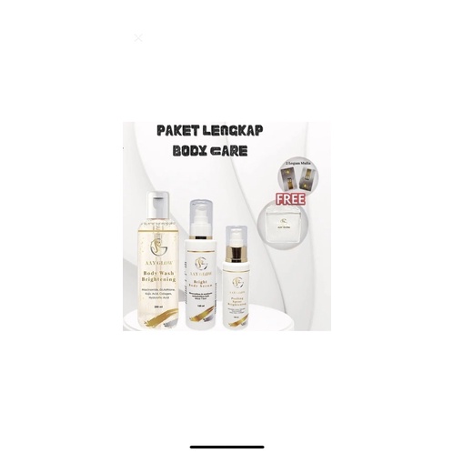 AAY glow paket lengkap free emas + body wash ( body serum + peeling spray + tas cantik )