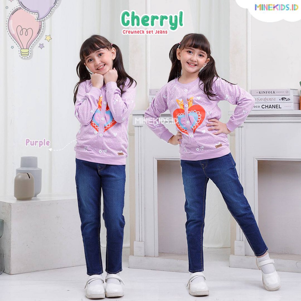 Setelan Jeans Cherryl Crewneck Minekids