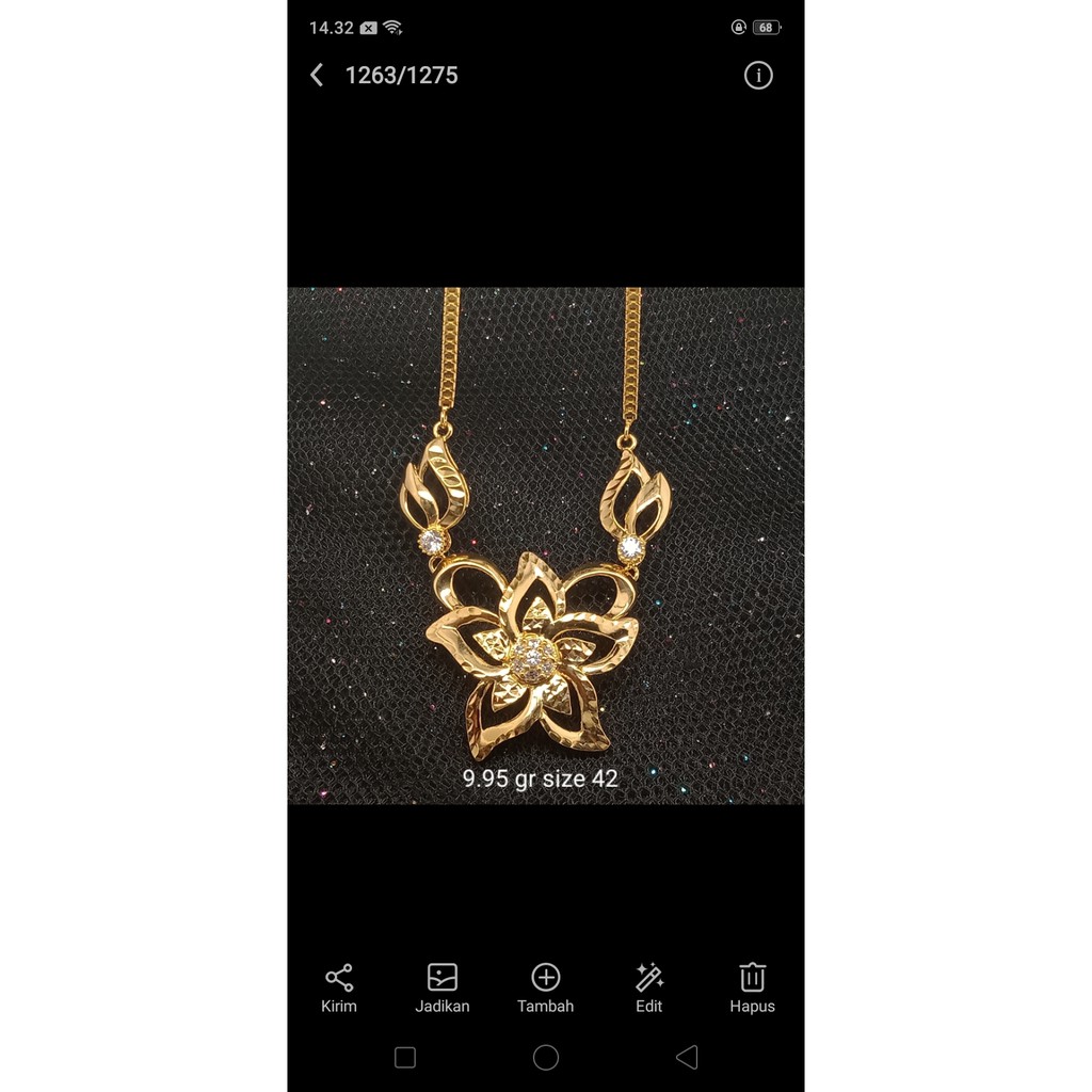 Kalung Emas 17 K - 9.95 gr Kadar 750 - 1999
