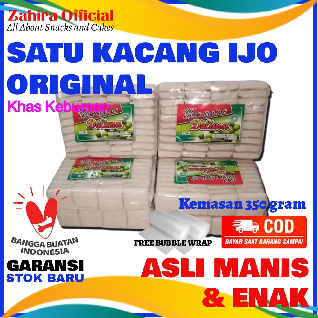 

Kue Satu Kacang Hijau Ijo Makanan Tradisional Lebaran Asli Kebumen 350gram