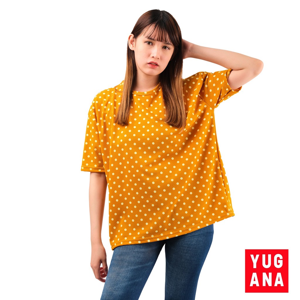 BL - RISTEL Kaos Oversize Wanita Lengan Pendek Polkadot