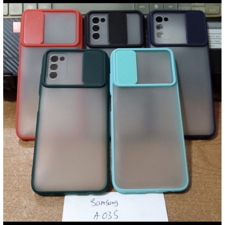 Hard Case Samsung A03S Pelindung Camera Slide Dove Mycase