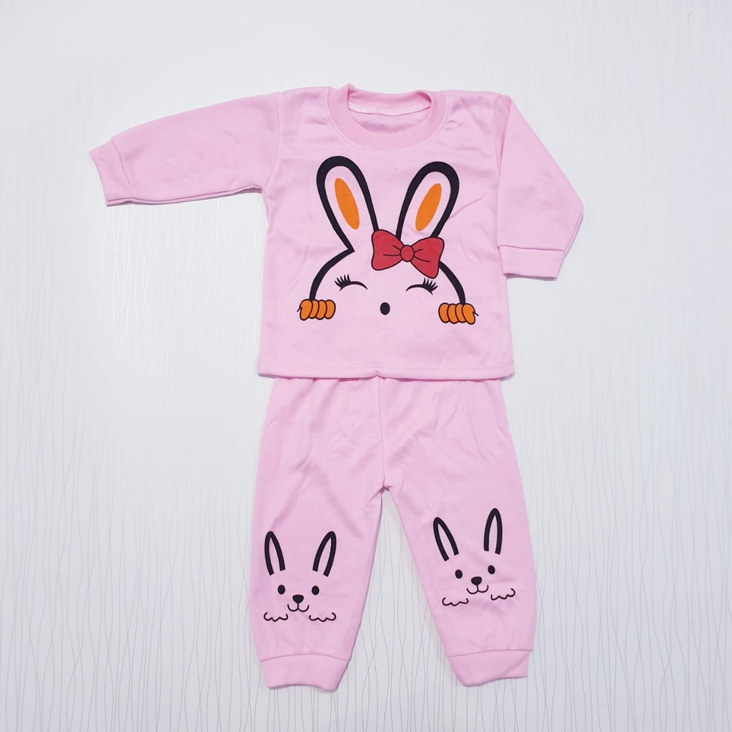 Baju Tidur Anak / Setelan Baju Tidur Panjang / Baju Tidur Bahan Katun / Baby Alicia / Piyama Bayi