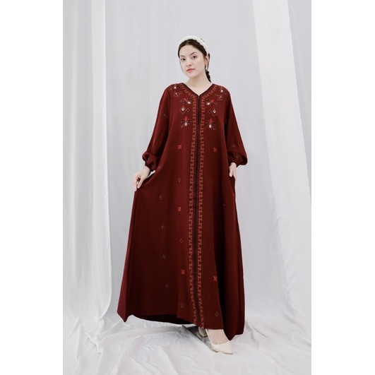 Artemis Fashion~ SIREENA MAXI BORDIR (Restock Warna Best Seller) Abaya Gamis Bordir wanita -  Ld-106