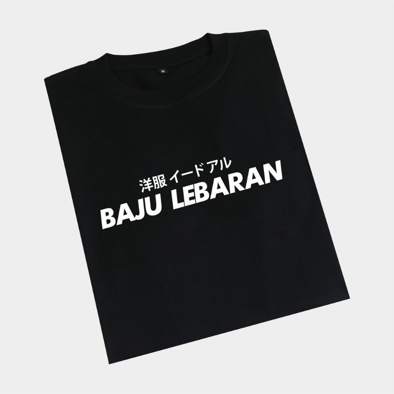 KAOS LEBARAN TULISAN JEPANG / ATASAN KEREN / BAJU PRIA WANITA