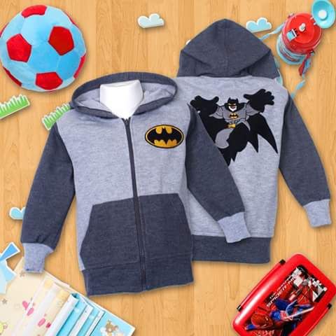 Jaket Anak Bandung- Jaket Anak Bordir Karkter Batman Jum