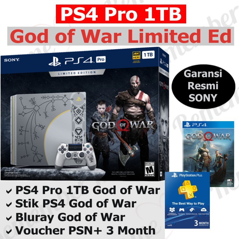 PS4 Pro 1TB God Of War Limited Edition Garansi SONY