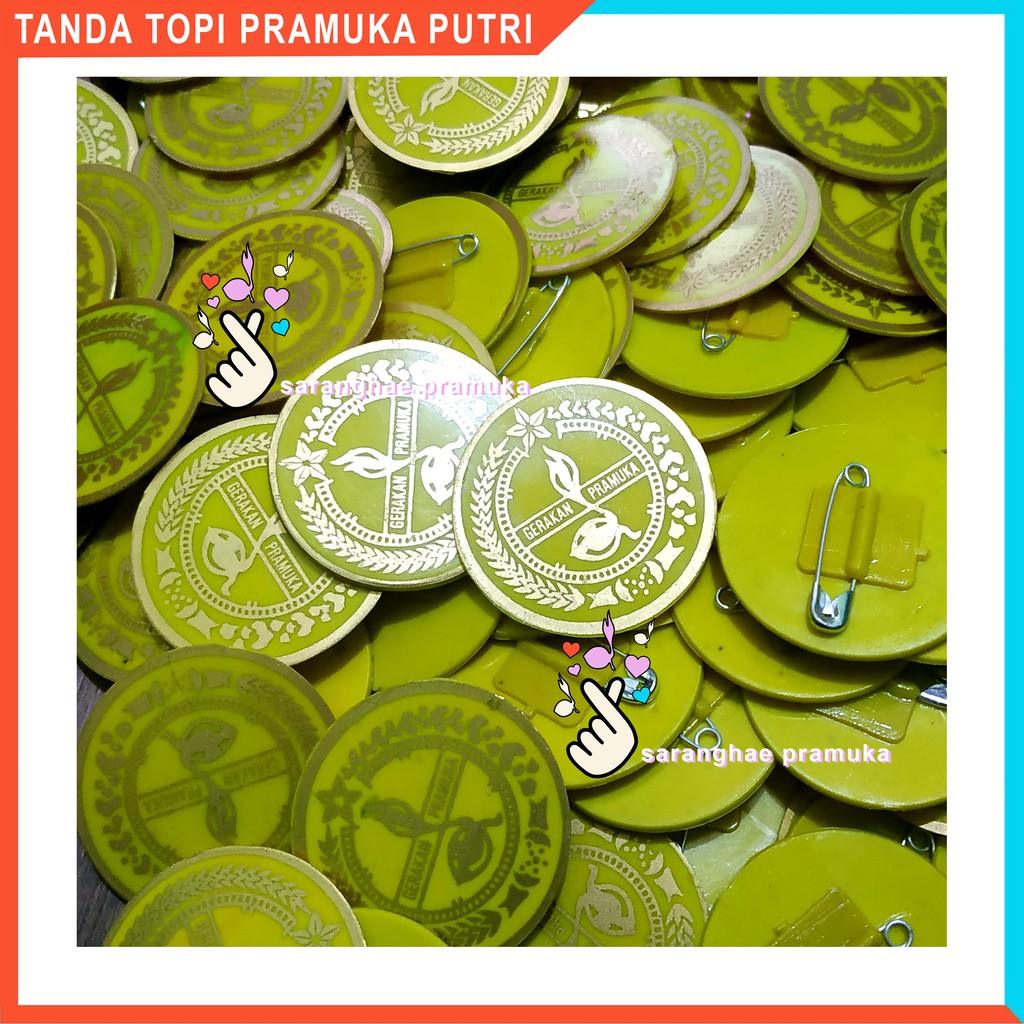 Pin Pramuka Tanda Topi Pramuka Emblem Putri Boni Pramuka Tatop Siaga Penggalang Penegak