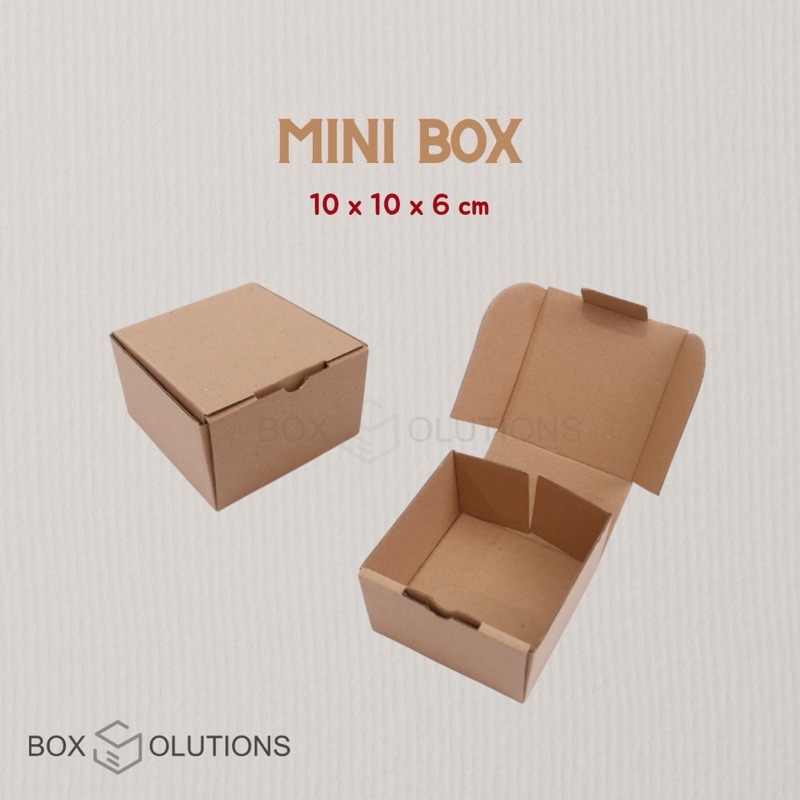 

dus / box mini corrugated e-flute die cut 10 x 10 x 5 cm