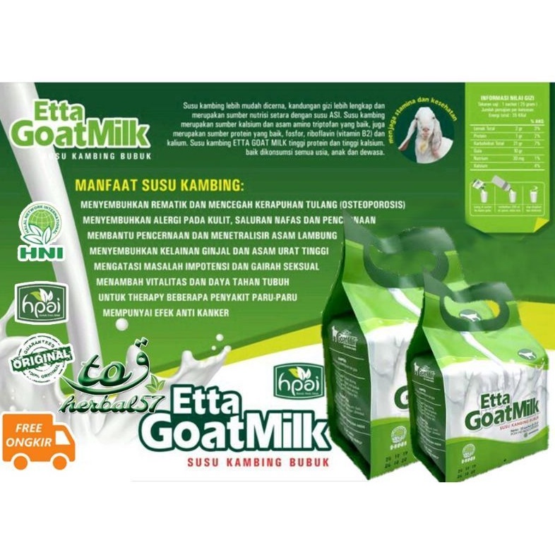 

Etta Goal Milk susu kambing Ori Termurah