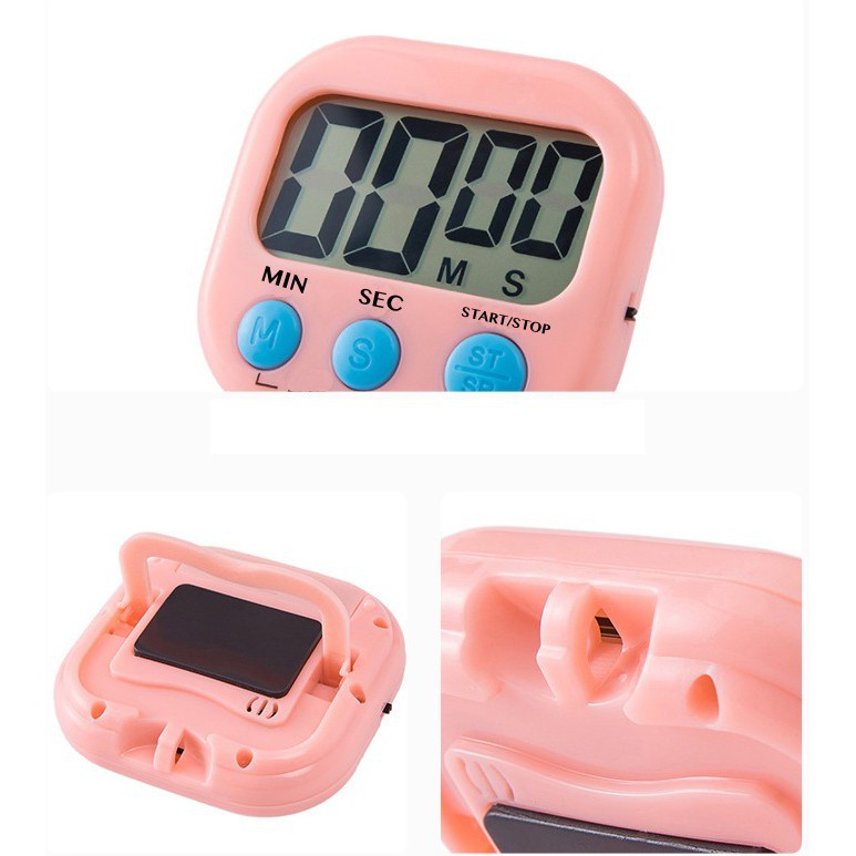 Kitchen Timer &amp; Stopwatch Alarm Masak Dapur Roti / alarm Kue Cute Magnet &amp; Stand