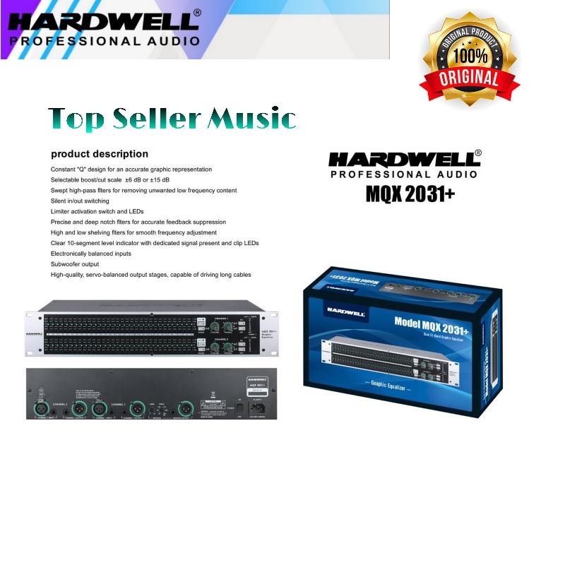 EQUALIZER HARDWELL MQX 2031+ / HARDWELL MQX 2031PLUS INPUT SUBWOOFER ORIGINAL