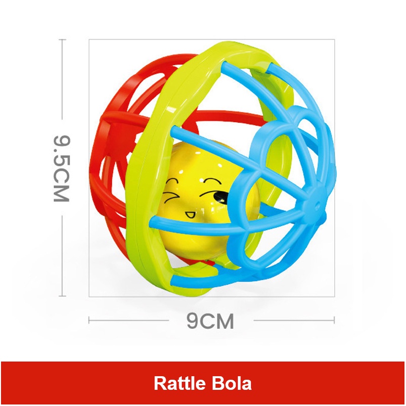 LIGERA Mainan Kerincingan Bayi | Teether Rattle Stick / Bola | Gigitan bayi karet kartun BPA Free