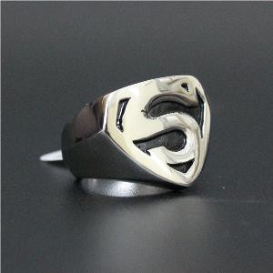 Jual Cincin Titanium Superhero Superman Return Ring Silver Man Jewelry Berkualitas