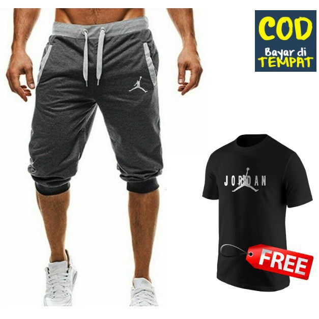 Celana Olahraga Pria Wanita Distro Jogger Pendek J0rdan Jogger Training Fleece Premium Big Size