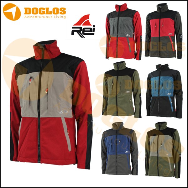 Jaket gunung Rei Season Solute I SoftShell Polar Hiking motor Outdoor
