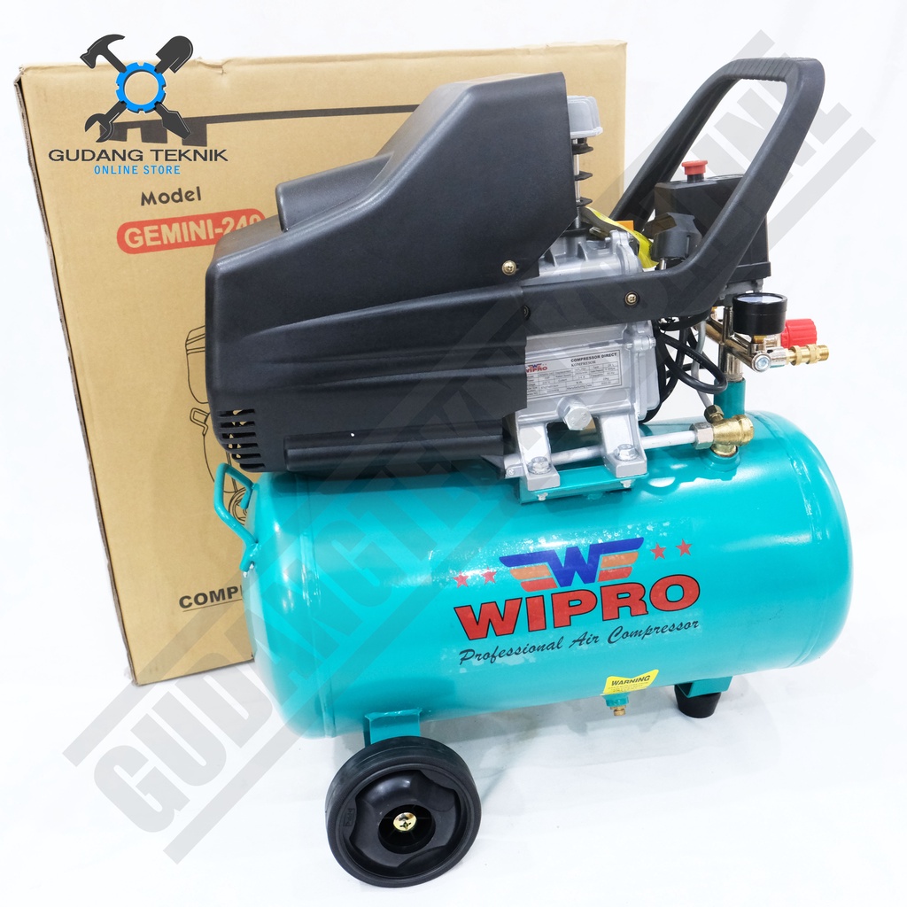 Kompresor Angin Udara 24L WIPRO GEMINI 240 1Hp / Portable Air Compressor 24 Liter 240 1 Hp WIPRO