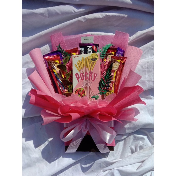 Buket pocky buket poky buket poki bucket Snack buket jajan Premium buket bunga flower buket uang kosong